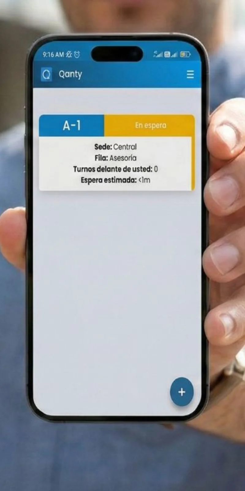 Interfaz de la App móvil de Qanty